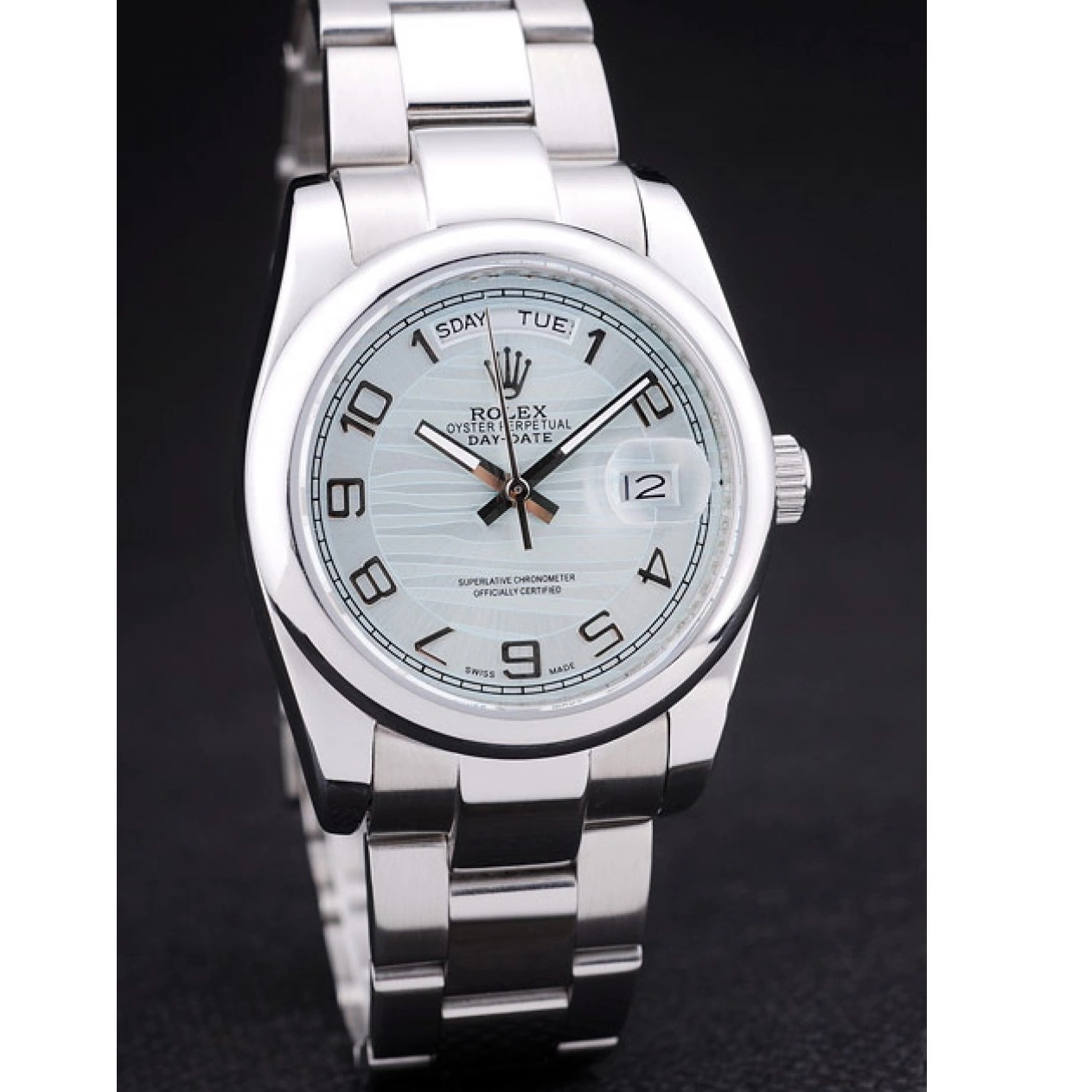 Good Copy Rolex Watches 7470 Rolex Dial Polished DayDate Bezel Silver White 0819